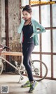 Beautiful Yoon Ae Ji poses glamor in gym fashion photos (56 photos) P55 No.541daa