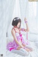 [桜桃喵] 加藤惠 Megumi Kato 紫色小睡裙 P35 No.d80ebf