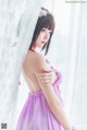[桜桃喵] 加藤惠 Megumi Kato 紫色小睡裙 P12 No.2b9015
